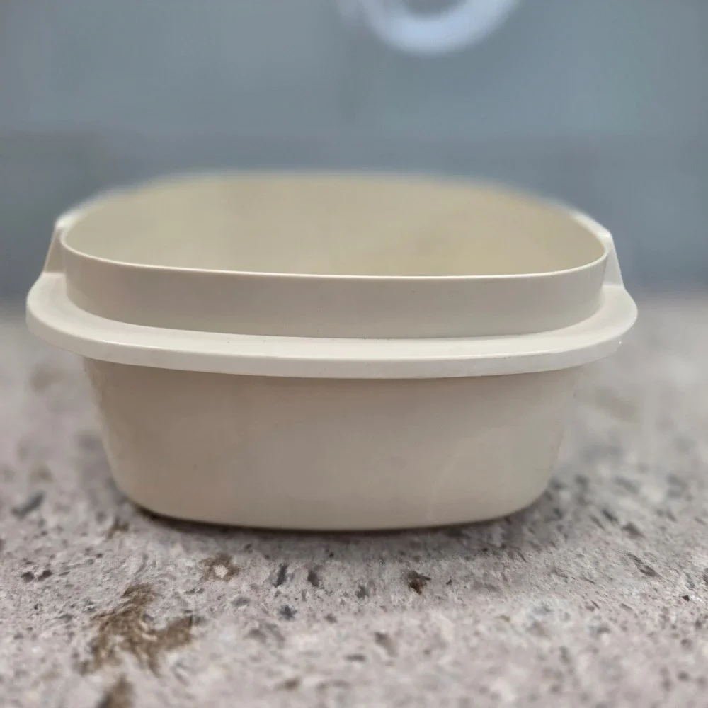 Tupperware 887-12 Almond Cream Square Colander Steamer Basket Insert Vintage